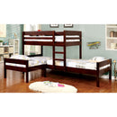 RANFORD Espresso Twin/Twin/Twin Bunk Bed - Star USA Furniture Inc