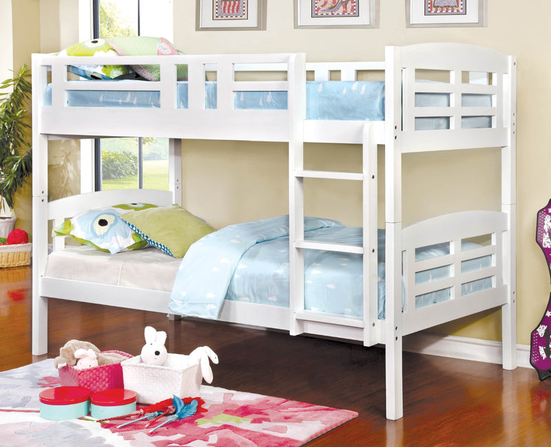 Cassie White Twin/Twin Bunk Bed