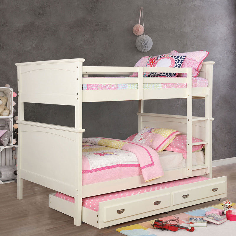 Marci White Full/ Full Bunk Bed - Star USA Furniture Inc