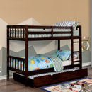 Emilie Dark Walnut Twin/Twin Bunk Bed - Star USA Furniture Inc