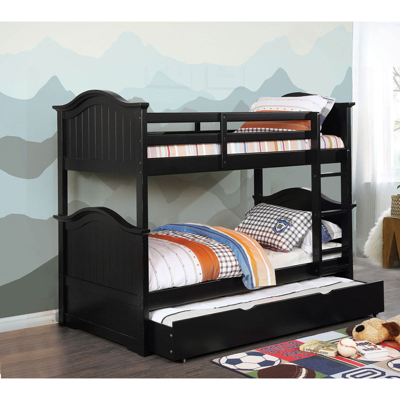 Hermine Black Twin/Twin Bunk Bed - Star USA Furniture Inc