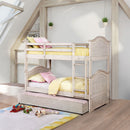 Hermine White Twin/Twin Bunk Bed - Star USA Furniture Inc