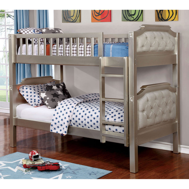 Beatrice Champagne Twin/Twin Bunk Bed - Star USA Furniture Inc