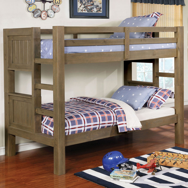 Kindred Gray Twin/Twin Bunk Bed - Star USA Furniture Inc