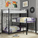 Aubrey Sand Black Twin Triple Decker Bed - Star USA Furniture Inc