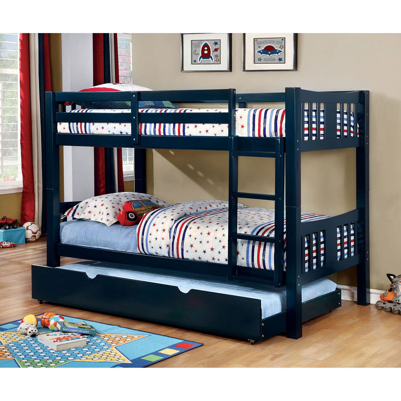 CAMERON Blue Twin/Twin Bunk Bed