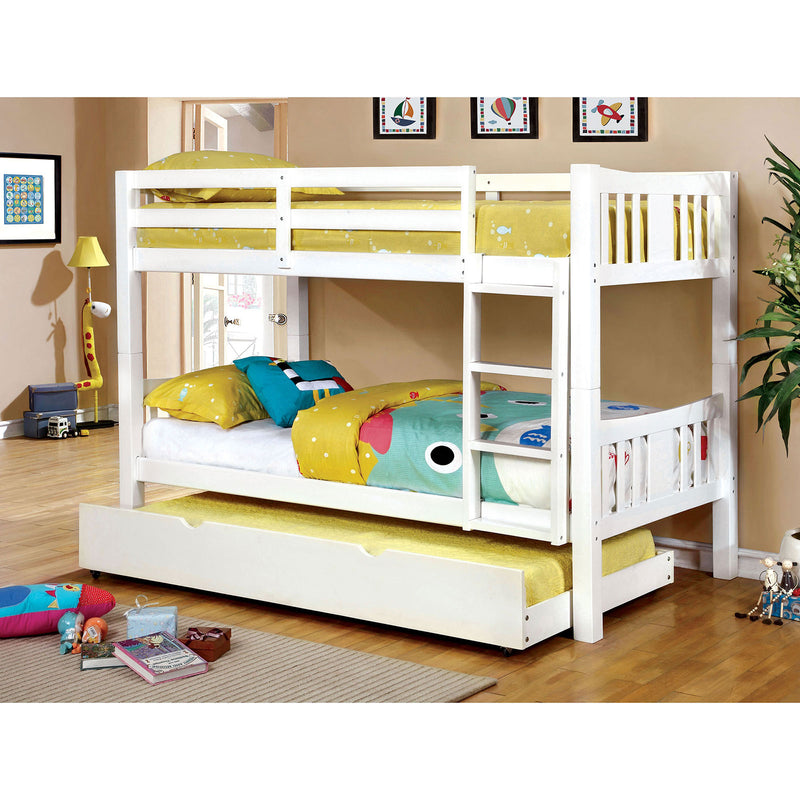 CAMERON White Twin/Twin Bunk Bed