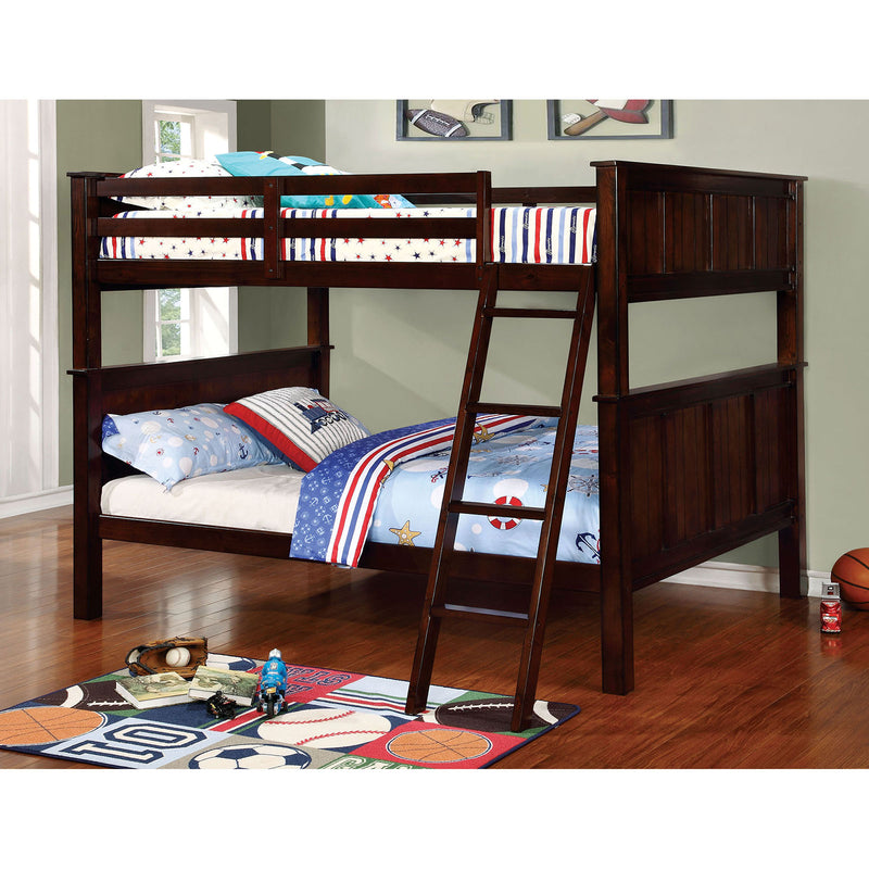 GRACIE Dark Walnut Full/Full Bunk Bed - Star USA Furniture Inc