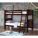 GRACIE Dark Walnut Twin/Twin Bunk Bed - Star USA Furniture Inc