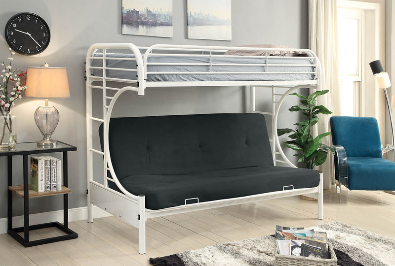 Alanna White Metal Bunk Bed - Star USA Furniture Inc