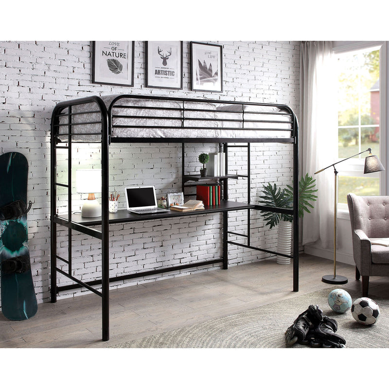 Opal Iii Black Twin Loft Bed