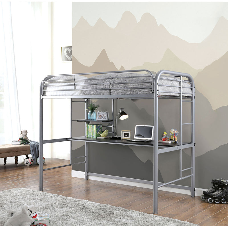 Opal Iii Silver Twin Loft Bed - Star USA Furniture Inc