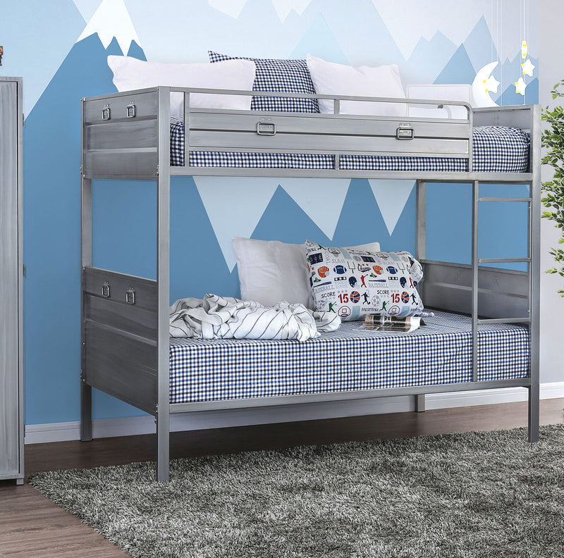 Mccredmond Silver Twin/Twin Bunk Bed