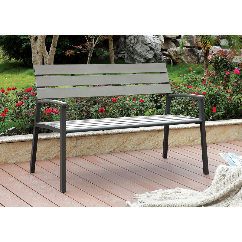 ISHA Gray Outdoor Bench - Star USA Furniture Inc