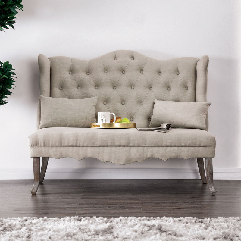 Donnelly Ivory Love Seat