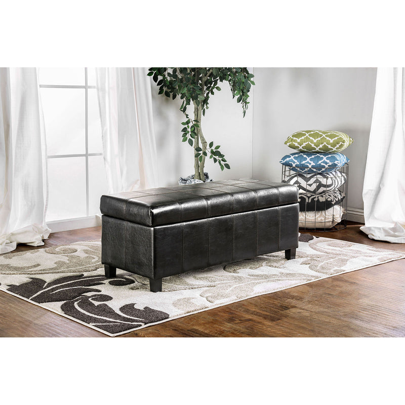 Luton Espresso Storage Ottoman - Star USA Furniture Inc