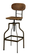LEITH Oak Swivel Bar Stool - Star USA Furniture Inc