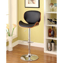 BELO Dark Oak/Black/Chrome Bar Stool - Star USA Furniture Inc