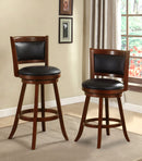 LETCHER Dark Cherry 24" Swivel Bar Stool - Star USA Furniture Inc
