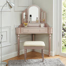 Kasey Rose Pink Vanity w/ Stool - Star USA Furniture Inc