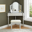 Kasey Silver Vanity w/ Stool - Star USA Furniture Inc
