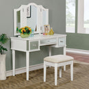 CLARISSE White Vanity w/ Stool - Star USA Furniture Inc