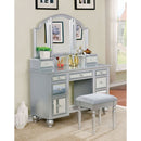 TRACY Silver Vanity w/ Stool - Star USA Furniture Inc