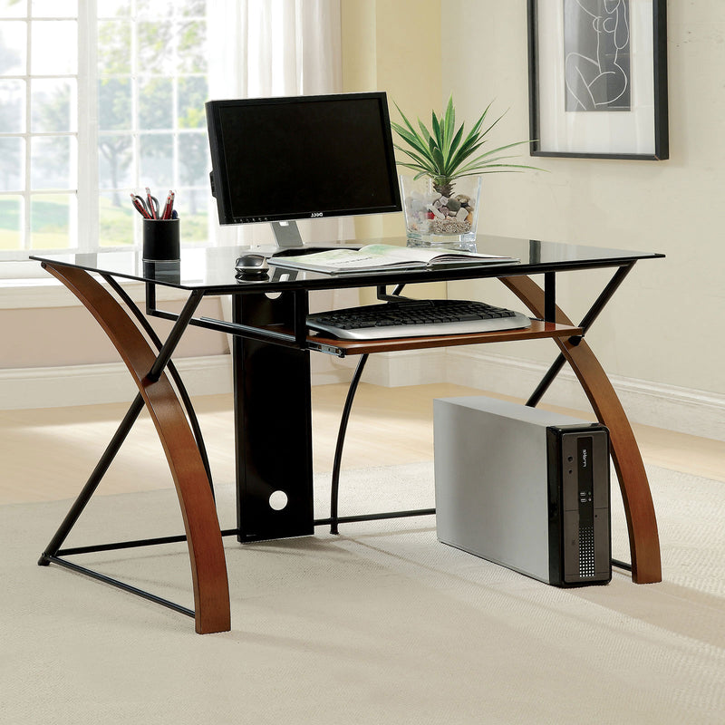 Baden Oak/Black Accent Desk