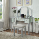 Cyndi Silver Vanity w/ Stool - Star USA Furniture Inc