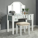 Cyndi White Vanity w/ Stool - Star USA Furniture Inc