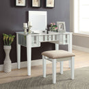 Joyce White Vanity w/ Stool - Star USA Furniture Inc
