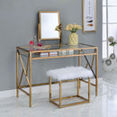 LISMORE Champagne Vanity w/ Stool - Star USA Furniture Inc