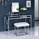 LISMORE Chrome Vanity w/ Stool - Star USA Furniture Inc