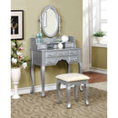 Harriet Silver Vanity w/ Stool - Star USA Furniture Inc