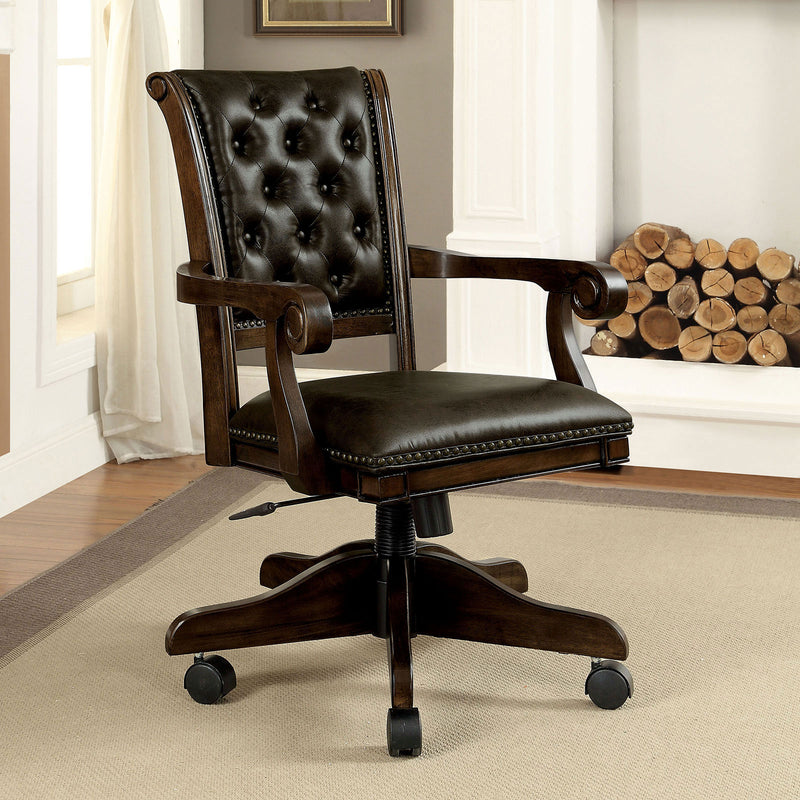 KALIA Brown/Dark Brown Height-Adjustable Arm Chair
