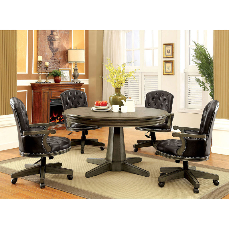 YELENA Gray Game Table - Star USA Furniture Inc