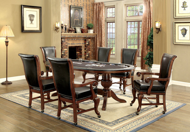 MELINA Brown Cherry 7 Pc. Dining Table Set