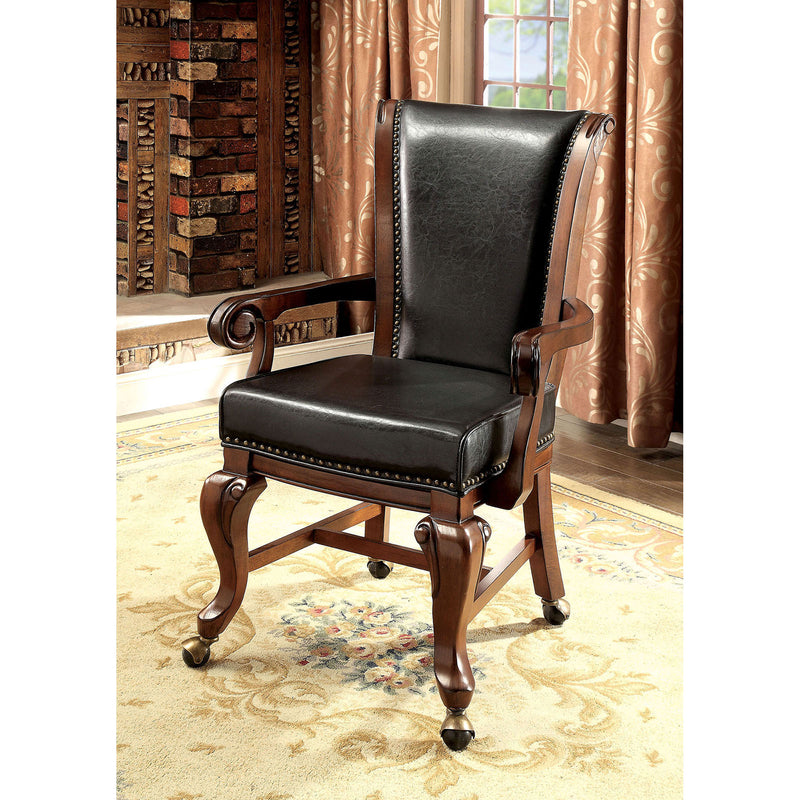 MELINA Brown Cherry/Black Arm Chair