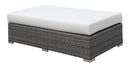 SOMANI Light Gray Wicker/Ivory Cushion Bench - Star USA Furniture Inc