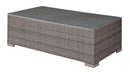SOMANI Light Gray Wicker/Ivory Cushion Coffee Table - Star USA Furniture Inc