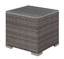 SOMANI Light Gray Wicker/Ivory Cushion End Table - Star USA Furniture Inc