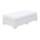 Somani White Wicker/White Cushion Coffee Table - Star USA Furniture Inc