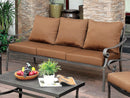 BONQUESHA I Brown/Distressed Black Patio Sofa - Star USA Furniture Inc