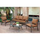 BONQUESHA I Brown/Distressed Black 4 Pc. Patio Set - Star USA Furniture Inc