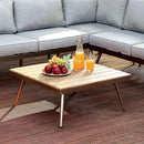 EVITA Oak/Brushed Champagne Table - Star USA Furniture Inc