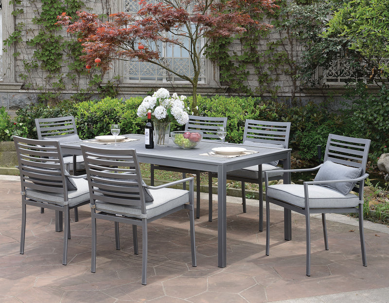 Colome Gray/Gray 7 Pc. Patio Dining Table - Star USA Furniture Inc