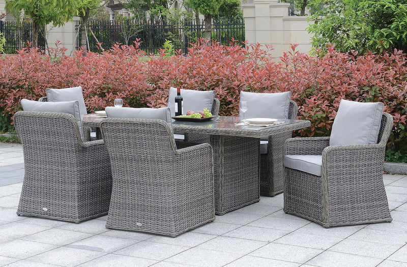 Bowdon Gray/Gray 7 Pc. Patio Dining Table - Star USA Furniture Inc