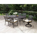 CHIARA I Bronze 7 Pc. Patio Dining Table Set - Star USA Furniture Inc