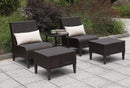 Vashira Brown 5 Pc. Outdoor Chair Set - Star USA Furniture Inc