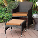 ALMADA Brown/Espresso Arm Chair + Ottoman - Star USA Furniture Inc